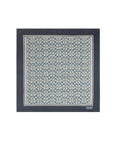 Coach 35" Textured Signature C Printed Silk Square