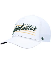 Men's '47 Brand White Oakland Athletics Downburst Hitch Snapback Hat