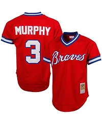 Men's Mitchell & Ness Dale Murphy Red Atlanta Braves 1980 Authentic Cooperstown Collection Mesh Batting Practice Jersey