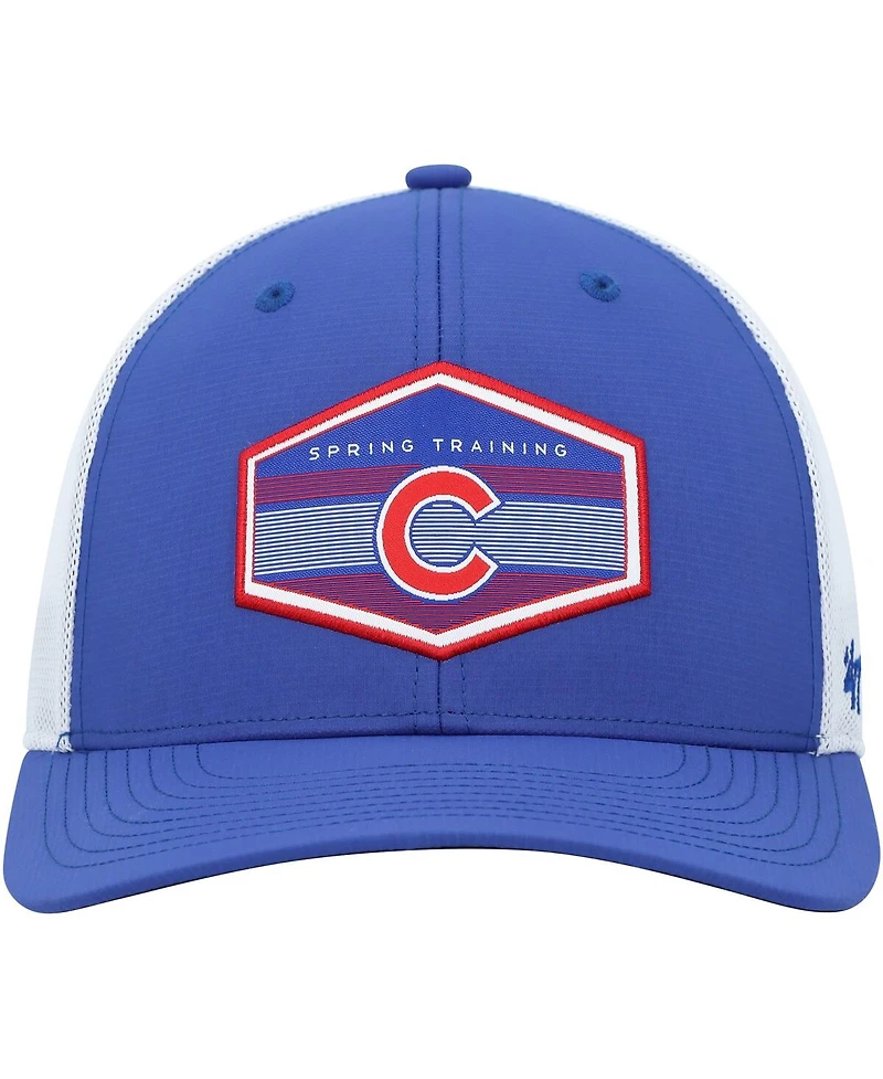 Men's '47 Brand Royal, White Chicago Cubs Spring Training Burgess Trucker Snapback Hat