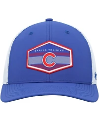 Men's '47 Brand Royal, White Chicago Cubs Spring Training Burgess Trucker Snapback Hat
