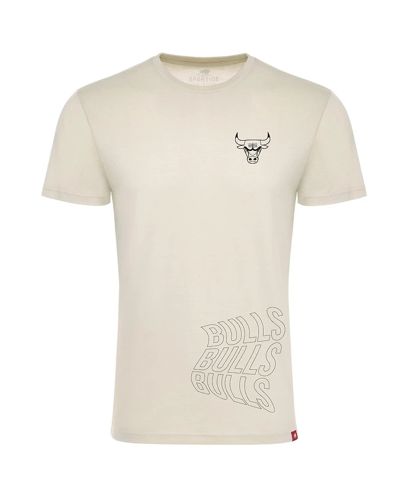 Men's and Women's Sportiqe Cream Chicago Bulls 1966 Collection Comfy Tri-Blend T-shirt