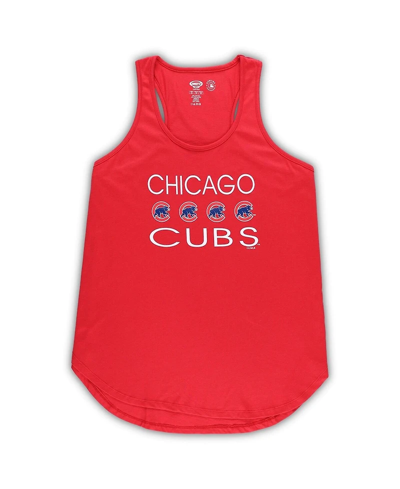 Women's Concepts Sport Red, Royal Chicago Cubs Plus Meter Tank Top and Pants Sleep Set
