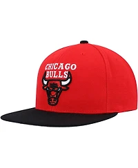 Men's Mitchell & Ness Red, Black Chicago Bulls Side Core 2.0 Snapback Hat