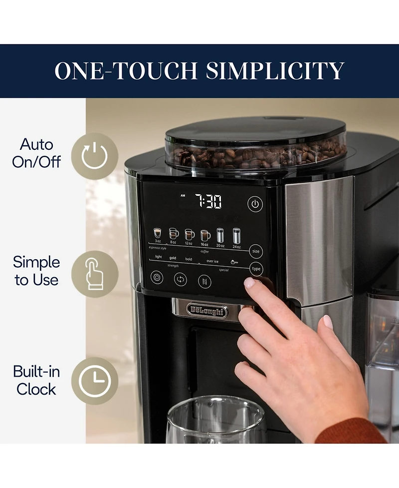 De'Longhi TrueBrew Automatic Coffee Maker with Bean Extract Technology