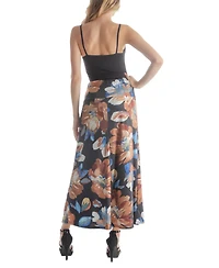 24seven Comfort Apparel Women's Elastic Waist Long Maxi Skirt