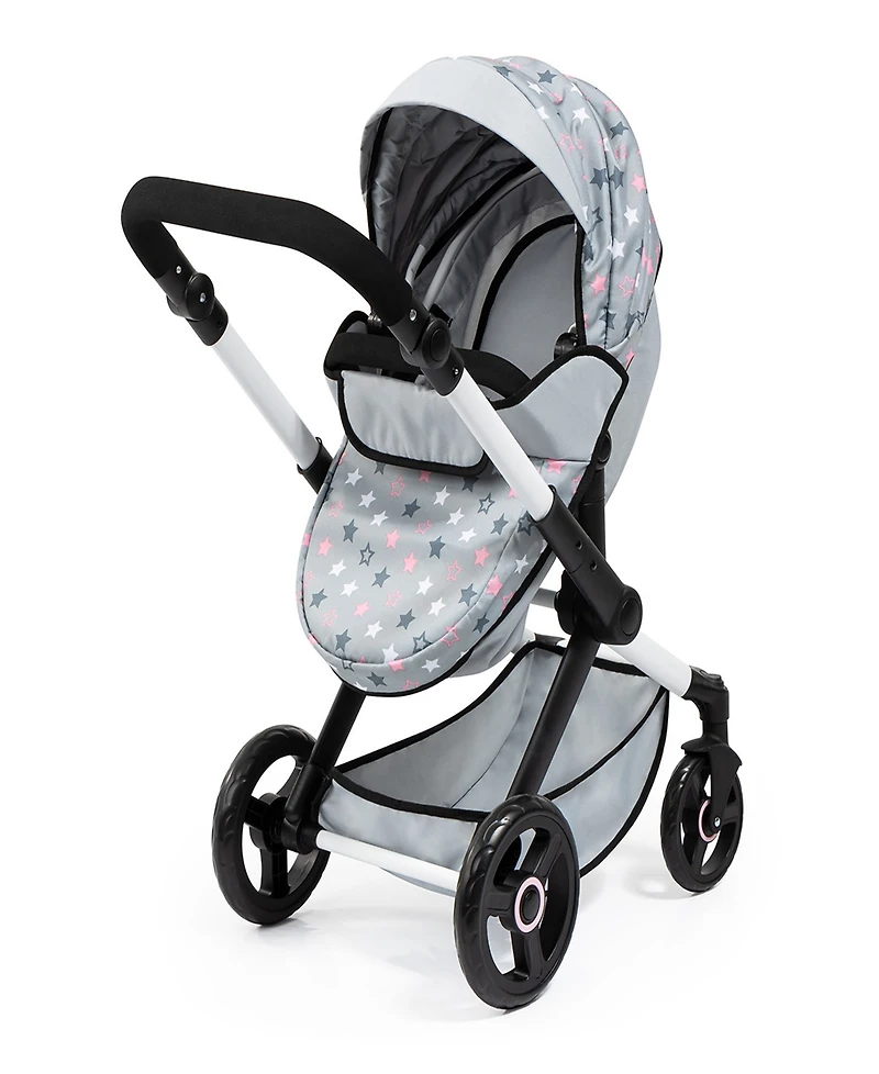 Bayer Design Dolls Grey, Pink, Stars Pram Xeo