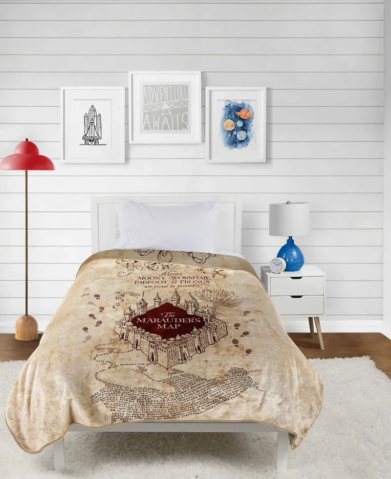 Harry Potter Marauders Map Silk Touch Throw, 70" x 50"