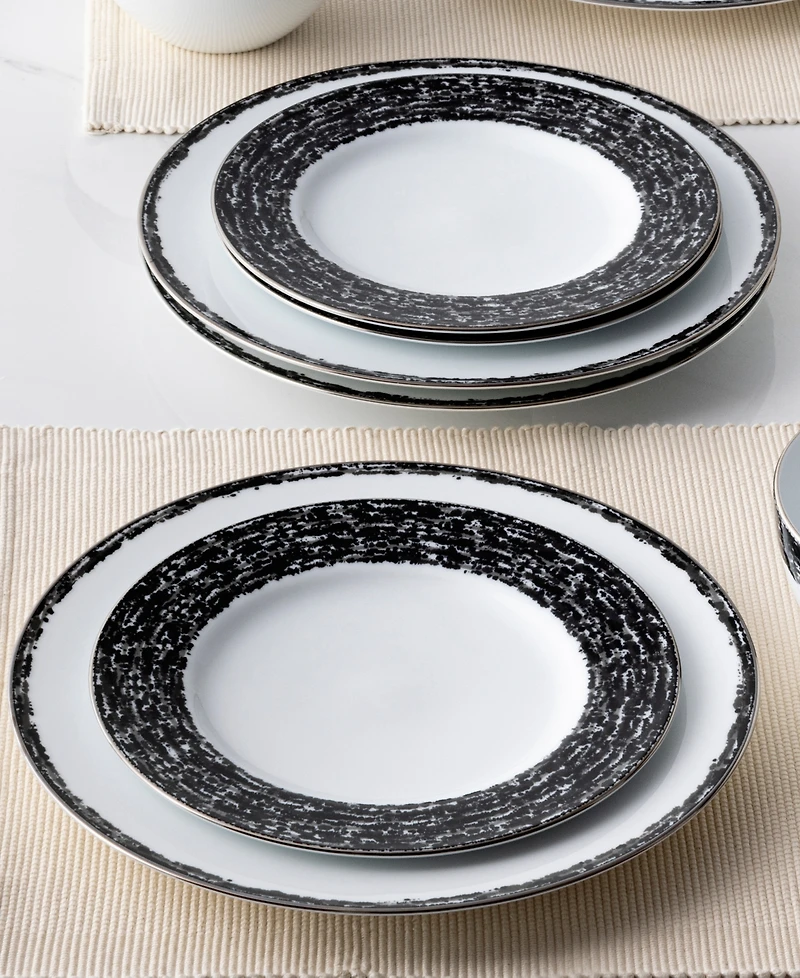 Noritake Rill Set of 4 Dinner Plates, Service for