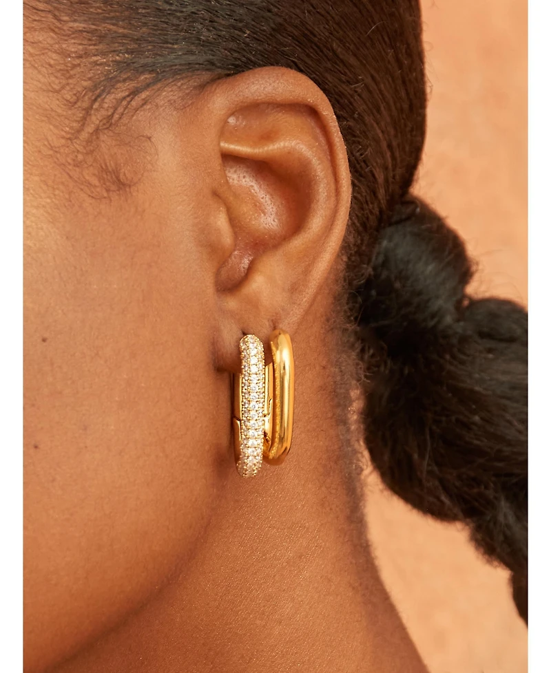 Oma The Label Women's Chi 18K Gold Plated Brass Earrings