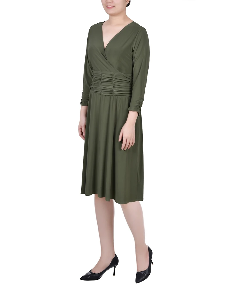 Ny Collection Petite Ruched A-line Dress