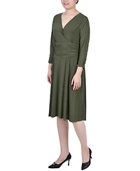 Ny Collection Petite Ruched A-line Dress