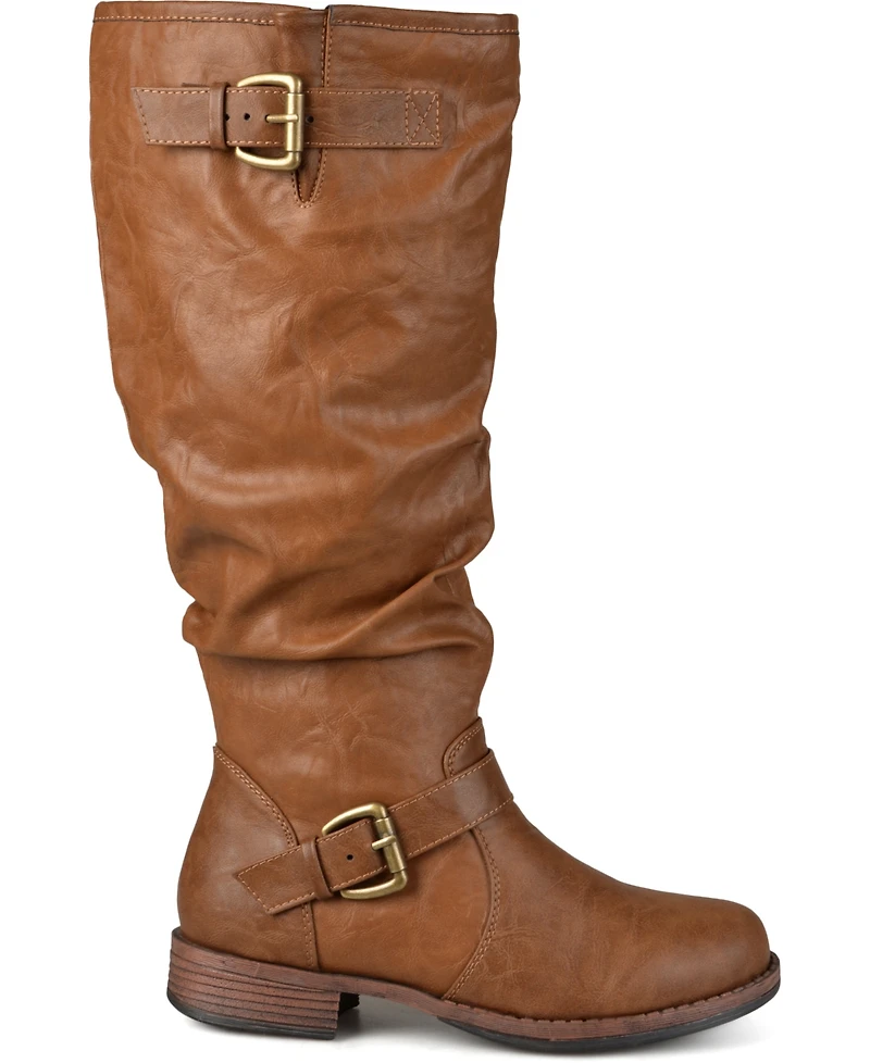 Journee Collection Women's Stormy Extra Wide Calf Knee High Riding Boots