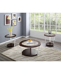 Steve Silver Duncan 23" Round Mixed Media End Table