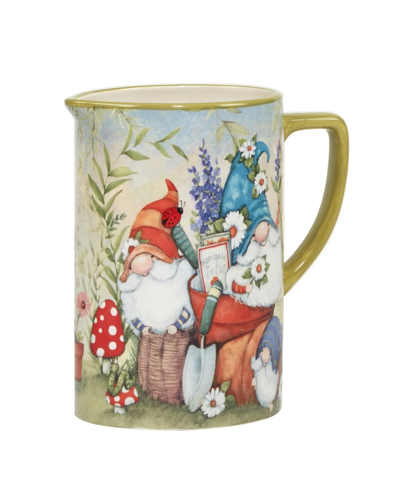 Certified International Garden Gnomes Pitcher