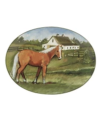 Certified International York Stables Oval Platter 16"