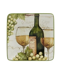 Certified International Meadow Brook Vineyard Set of 4 Canape Plates 6"