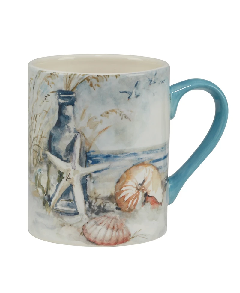 Certified International Coastal Landscape Set of 4 Mug 14 oz.