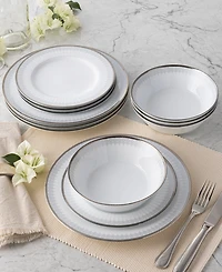 Noritake Silver Colonnade 12 Piece Set, Service for 4