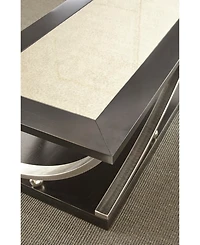 Steve Silver Ramsey 48" Wood and Metal Cocktail Table with Casters