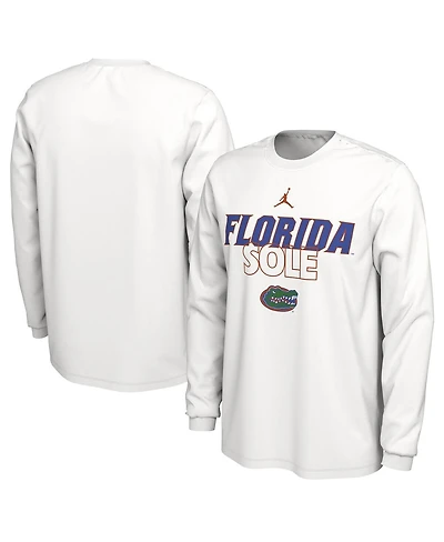 Men's Jordan White Florida Gators On Court Long Sleeve T-shirt