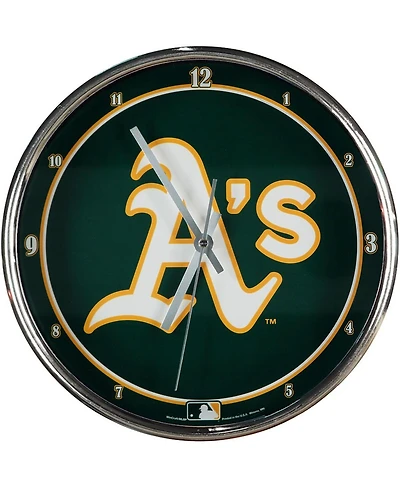 Wincraft Oakland Athletics 12" Baseball Club Chrome Wall Clock