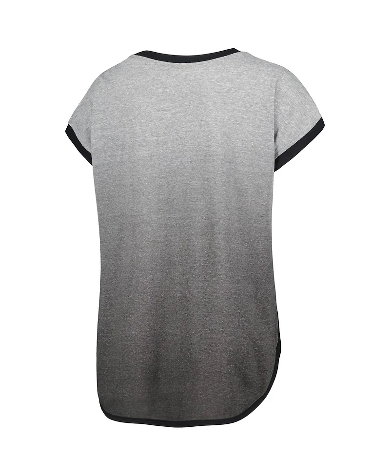 Women's Touch Gray, Black Chicago White Sox Home Run Tri-Blend Sleeveless T-shirt