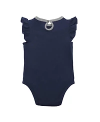 Infant Boys and Girls Navy, Heather Gray New York Yankees Little Fan Two-Pack Bodysuit Set