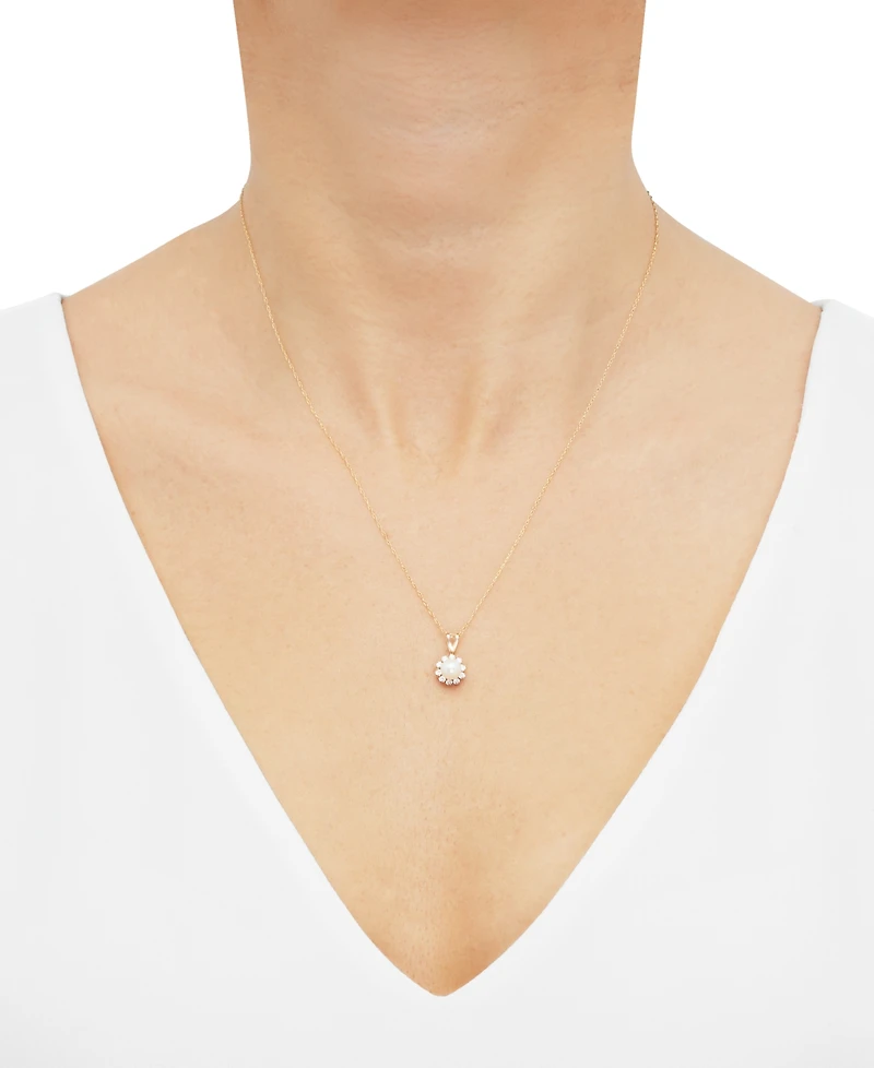 Birthstone Pendant 14k Gold or White