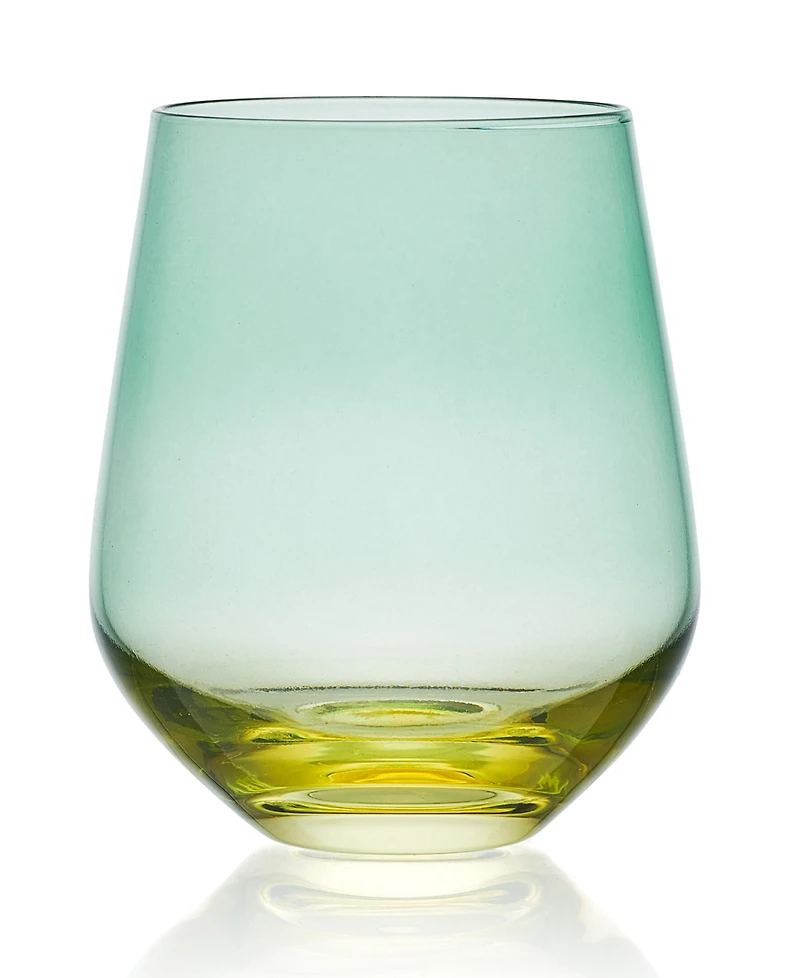 Mikasa Chroma 13 Ounce Stemless Wine Glass 4-Piece Set