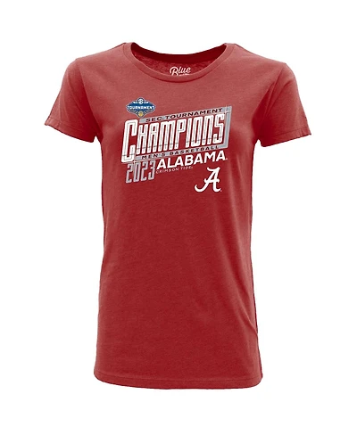 Women's Blue 84 Crimson Alabama Tide 2023 Sec Men's Basketball Conference Tournament Champions Locker Room T-shirt