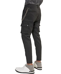 Ron Tomson Men's Modern Pinstriped Cargo Pants