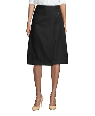 Lands' End Women's School Uniform Solid A-line Skirt Below the Knee