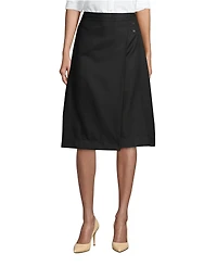 Lands' End Women's School Uniform Solid A-line Skirt Below the Knee