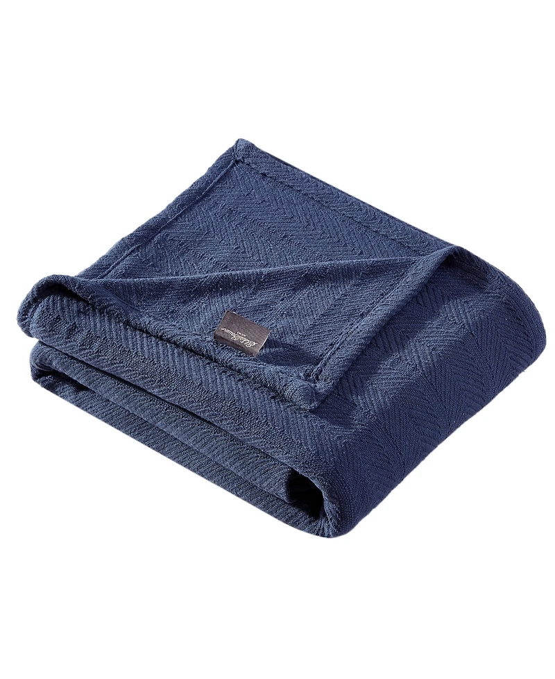 Closeout! Eddie Bauer Herringbone Solid Blanket, Twin