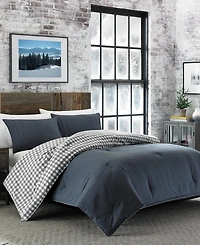 Eddie Bauer Kingston Cotton Reversible 3 Piece Comforter Set, King