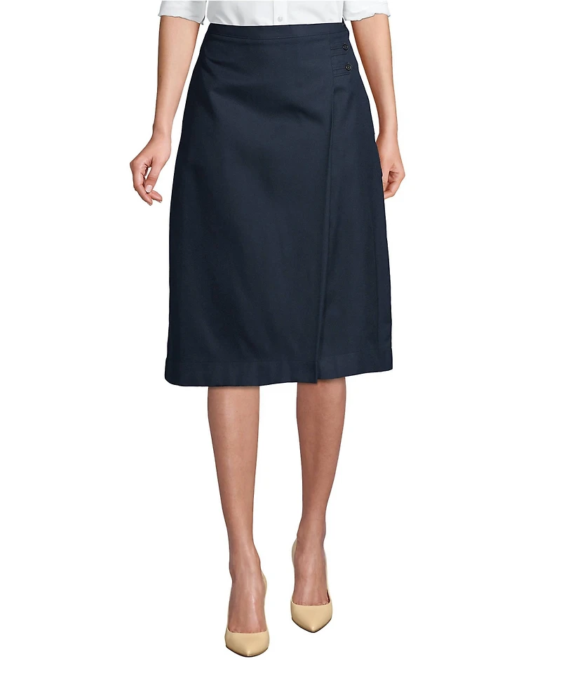 Lands' End Women's School Uniform Solid A-line Skirt Below the Knee