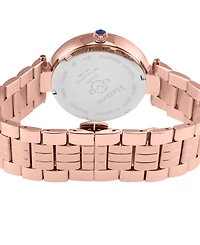GV2 by Gevril Women's Matera Swiss Quartz Rose Stainless Steel Watch 35mm