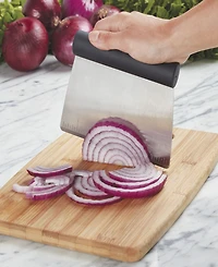 KitchenAid All Purpose Stainless Steel Dough Pastry Scraper, Chopper, Cutter with Measurement Scale, 6"