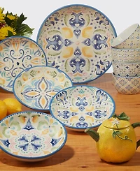 Certified International Lemonade Set of 4 Soup/Pasta Bowl 9"