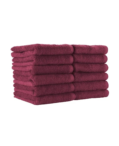 Bleach-Safe Cotton Salon Towels (12 Pack), Jr. 16x27 in., Solid Color, Absorbent Hair Drying Towel, Perfect for and Spa