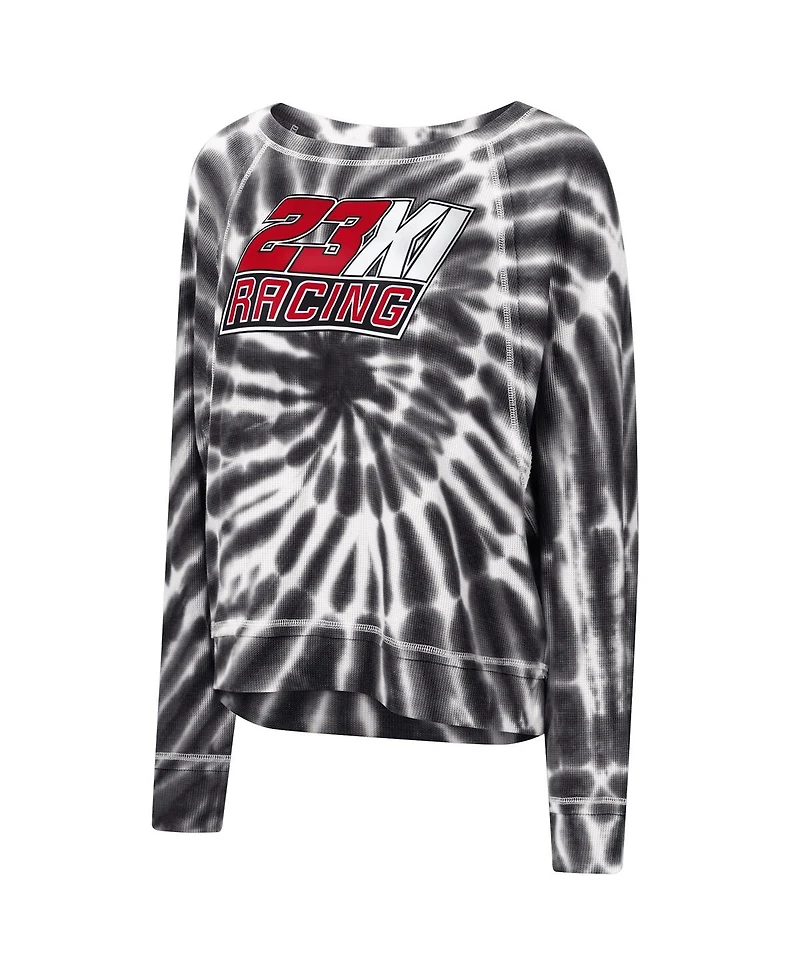 Women's Touch Black 23XI Racing Punt Tri-Blend Long Sleeve T-shirt