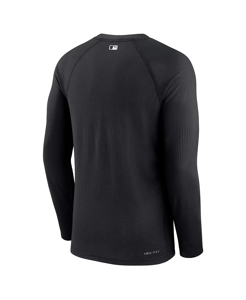 Men's Nike Black Chicago White Sox Authentic Collection Game Raglan Performance Long Sleeve T-shirt