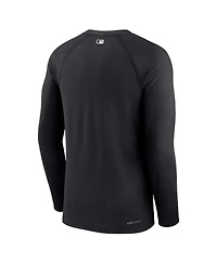Men's Nike Black Chicago White Sox Authentic Collection Game Raglan Performance Long Sleeve T-shirt