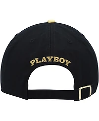 Men's Playboy Black Micro Dad Adjustable Hat