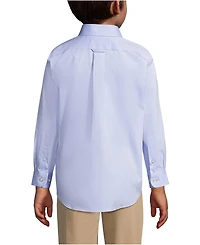 Lands' End Big Boys Long Sleeve No Iron Pinpoint Dress Shirt