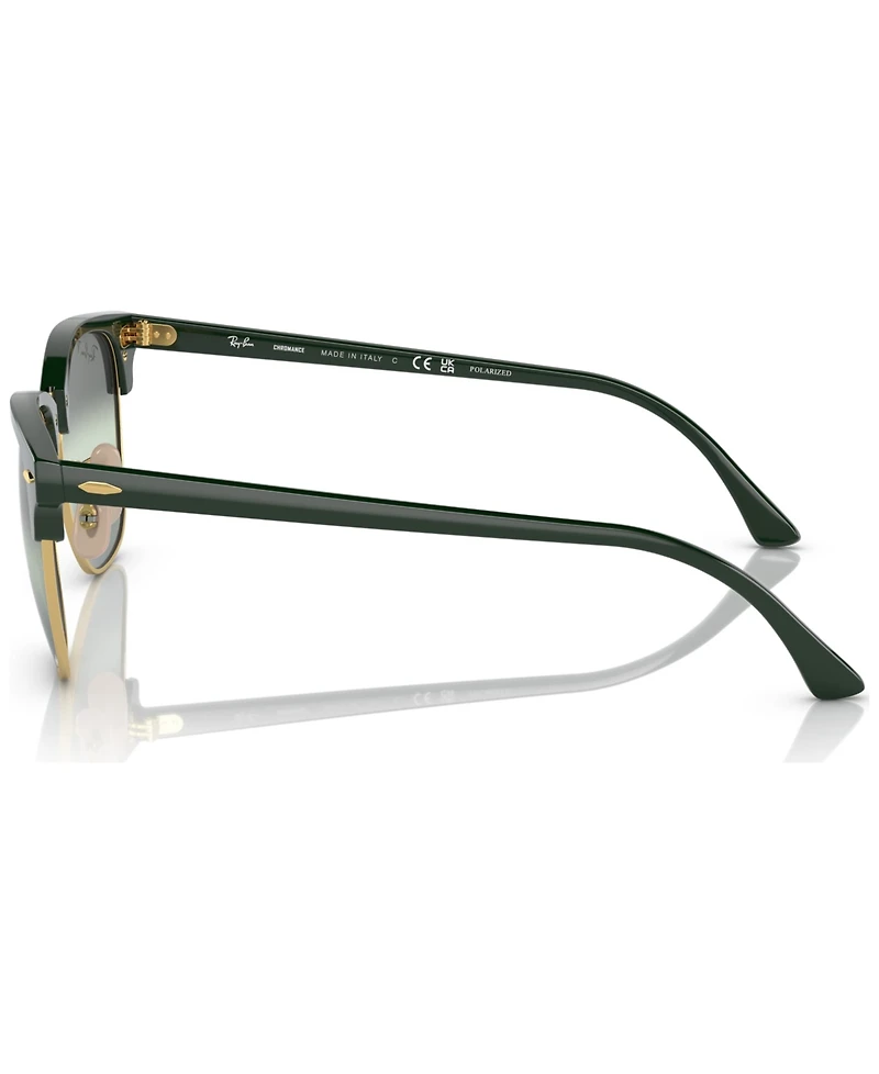 Ray-Ban Unisex Polarized Sunglasses, Clubmaster Chromance