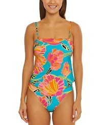 Trina Turk Poppy Printed Tankini Top Hipster Bikini Bottoms