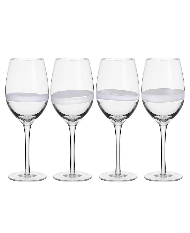 Fitz and Floyd Organic Band 14.5-oz White Wine Glasses 4-Piece Set