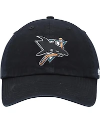 Women's '47 Brand Black San Jose Sharks Clean Up Adjustable Hat